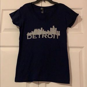 Navy Detroit Tee